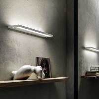 Lampada a LED orientabile di design Tablet di Linea Light nella versione applique doppia
