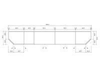Schéma et dimensions de l'élément d'extrémité biseauté Lounge dans une composition d'armoire