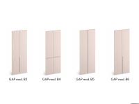 Schéma des gorges disponibles sur les modèles de portes battantes