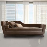 Canapé-lit Jeremie avec profils de coussins d'assise contrastés