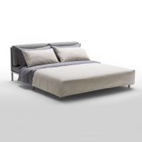 Lorsqu'il est ouvert, le canapé-lit Willy offre un matelas standard de 140 x 198 cm ou un matelas de taille Queen size 160 x 198 cm