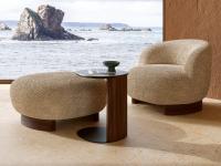 Table basse latéral de salon Ibisco avec plateau en marbre Sahara Noir
