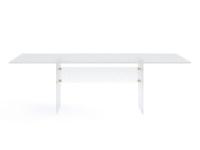 Jared - Table en verre design haut de gamme avec plateau rectangulaire