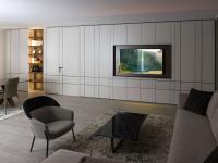 Composition murale TV haut de gamme composée de différents éléments de la collection Lounge