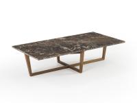 Table basse avec plateau en marbre Emperador