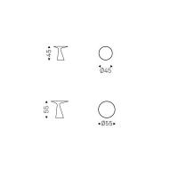 Table basse design ronde Peyote de Cattelan - modèles et dimensions