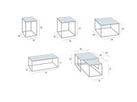 Table d'appoint Tania - Modèles et dimensions