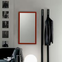 Miroir rectangulaire avec bande périmétrale en cristal coloré