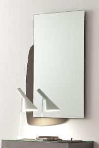Miroir Julius fourni avec des équerres murales réglables