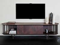 Le meuble TV ouvert Costes de Cattelan offre un grand espace pour placer toutes sortes d'objets