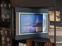 Le panneau TV peut accueillir des téléviseurs à écran plat