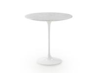Petite table d'appoint design avec plateau en marbre Saarinen dans le modèle rond