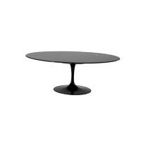 Table basse design Saarinen dans le modèle elliptique en marbre noir Marquinia