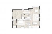 Plan de l'appartement de 80 m²