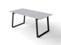 Gladio - Table avec plateau imitation pierre 160 x 90 cm en stratifié
