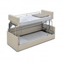 Canapé lit Granadilla avec échelle et barrière de lit