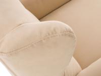 Détail du dossier confortable et ergonomique du fauteuil de relaxation Iris