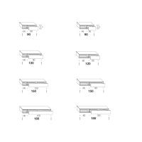 Grand tiroir avec espace de rangement latéral California - Modèles et Dimensions