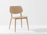 Chaise design avec quatre pieds en bois Chloe
