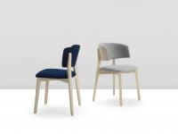 Chaise et chaise-fauteuil en bois blanchi Darcey