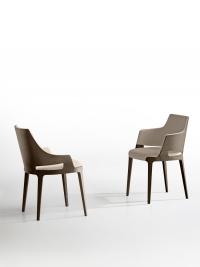 Velis en version chaise et fauteuil avec dos du dossier en bois