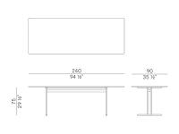 Schema dimensionale tavolo Graphic