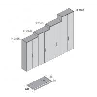 Dimensions spécifiques des armoires Oregon avec profondeur réduite de 46,2 cm