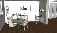 Projet 3D Séjour - vue sur la salle à manger