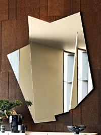 Miroir mural design sans cadre Risiko de Cattelan, version de 184 cm de hauteur