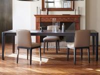 Blossom - Table extensible en bois foncé de frêne teinté avec des chaises de la même collection