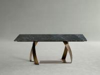 Bon Bon - Table rectangulaire en marbre noir Marquinia