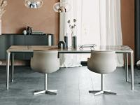 Table minimaliste Boulevard di Cattelan nella finitura pietra Keramik