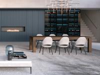Table extensible en bois idéale pour décorer une salle à manger moderne et sophistiquée