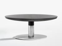 Diva - Table ovale extensible élégante et moderne avec pied central