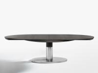 Diva - Table extensible ovale avec pied central