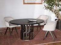 Intreccio - Table ronde Ø 140 cm extensible en bois