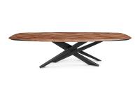 Table avec pied mikado et plateau en bois