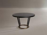 Table ronde en bois extensible moderne Pipe, 128 cm de diamètre