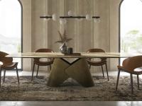 Tavolo con piano in ceramica Scott di Cattelan per living eleganti