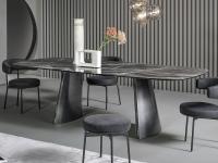 Table salle à manger extensible design avec pieds en fer Torii