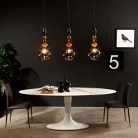 Lampada pandora ideale per un posizionamento sopra tavoli dal design moderno