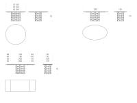 Table Colosseo - Modèle et Dimensions (plateau en verre)