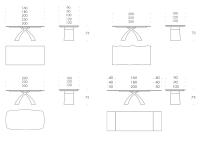 Table Tokyo - Modèle et Dimensions