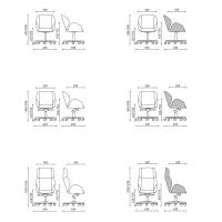 Modèles et Dimensions du fauteuil de direction Suoni
