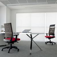 Chaise de bureau et fauteuil de bureau avec dossier à toile Expo Light, contraste original du revêtement d'assise et du dossier