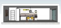 Progettazione 3D Cucina - vista laterale