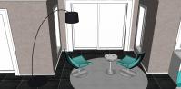 Projet 3D Séjour/Salon - vue zone relax