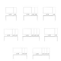 Table de cuisine rectangulaire extensible Logan - dimensions