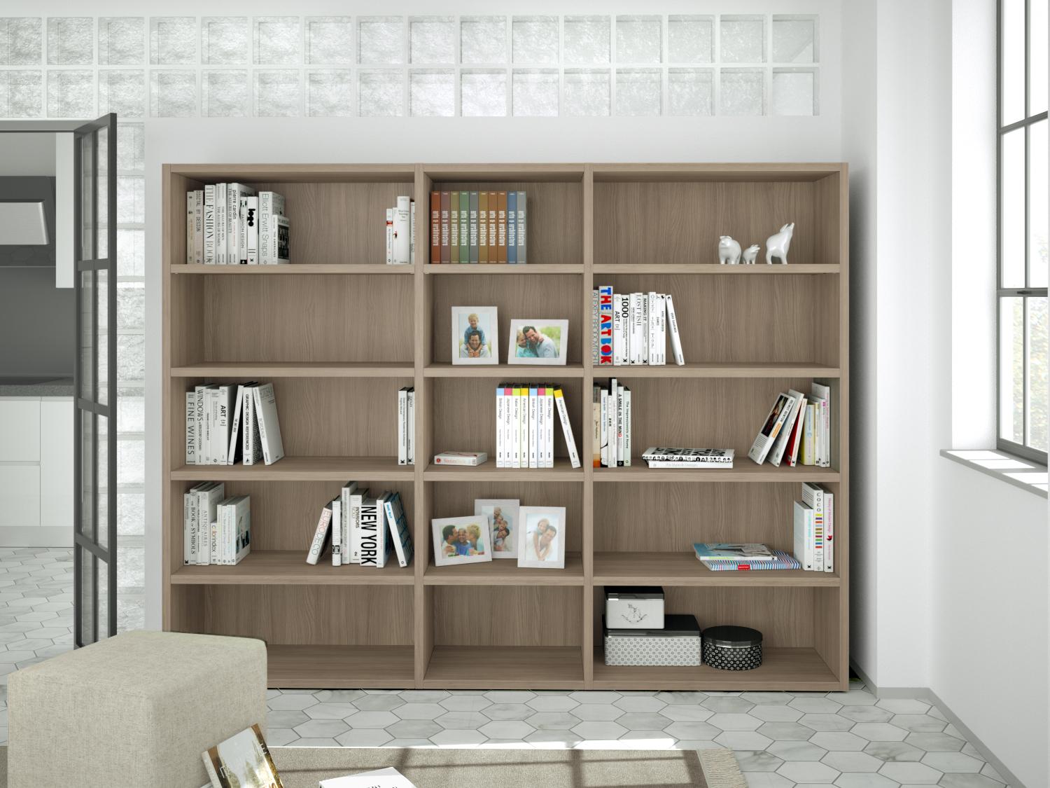 Libreria a 5 Ripiani 159 x 80 x 23,5 cm Scaffale in Design Moderno