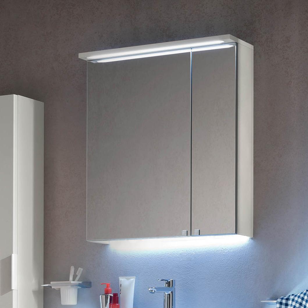 Specchio Contenitore Design Moderno con Luce LED a 3 Ante